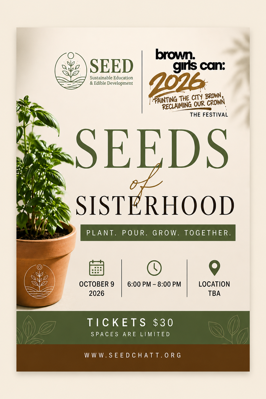 SEEDS of Sisterhood | October 9, 2026