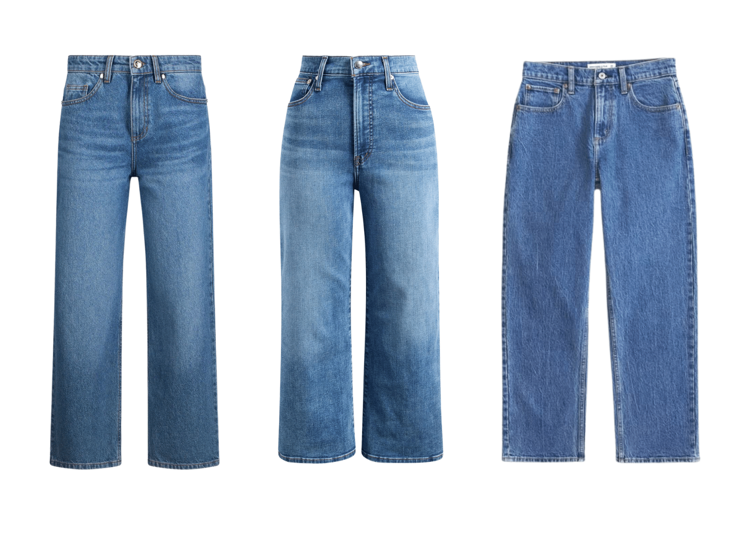 jeans con corte cropped