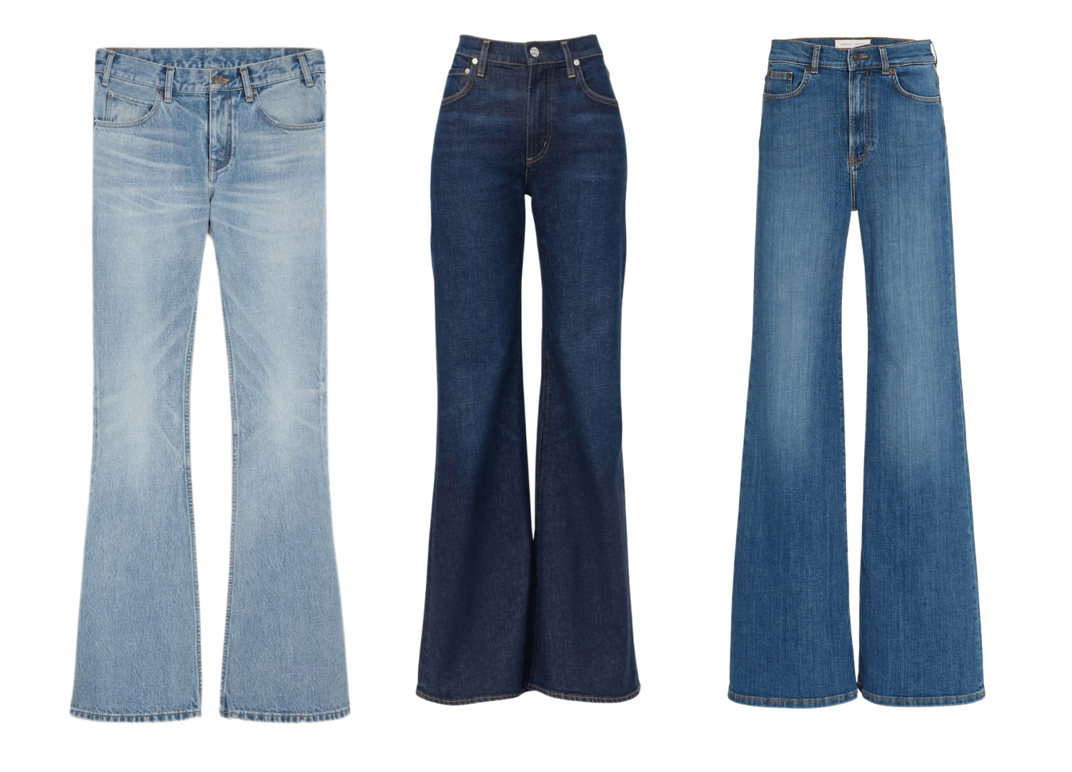 jeans de corte flare