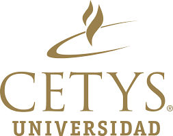CETYS Universidad logo with stylized torch and text