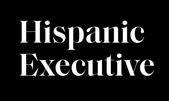 Text reading 'Hispanic Executive' on a black background.