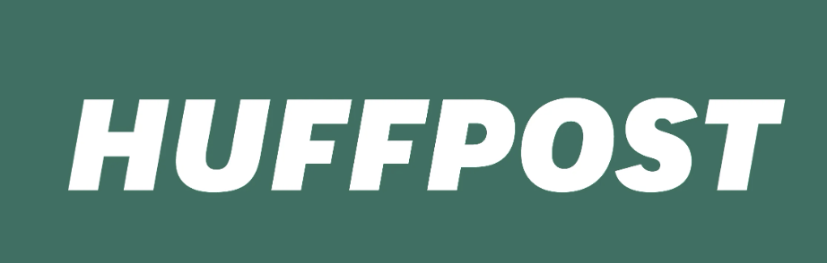 HuffPost logo with white text on a green background.