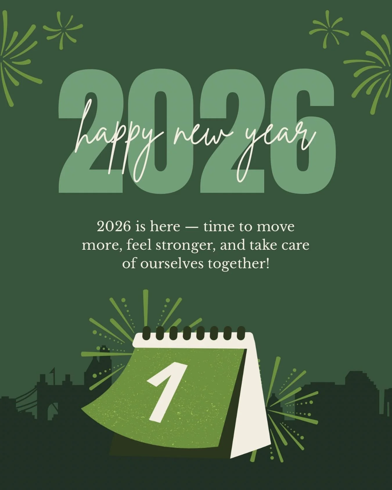 I&rsquo;m here for you in 2026 &mdash; whether that means staying consistent, getting stronger, or working through whatever your body needs next. Looking forward to another year of progress together.

Happy New Year! 

#happynewyear #2026 #newyearsam