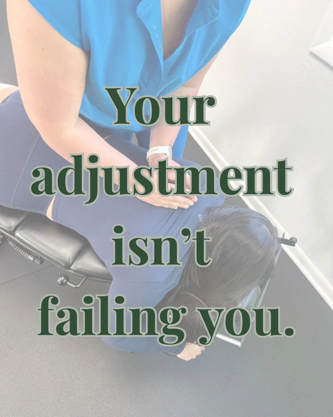 Getting adjusted feels great. But if you&rsquo;re back in pain 2 days later, the joint isn&rsquo;t the problem.

Chiropractic care works best when we&rsquo;re also addressing HOW you move. Muscle patterns, posture, stability; that&rsquo;s what keeps 