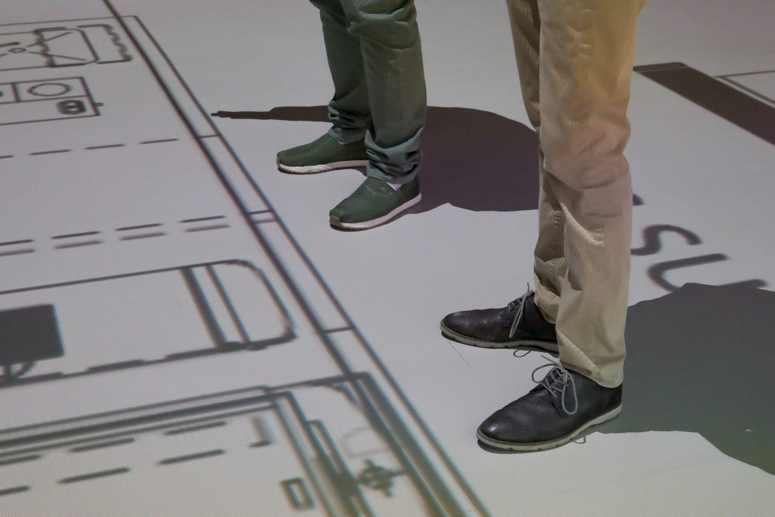 Full scale projection of a lab space