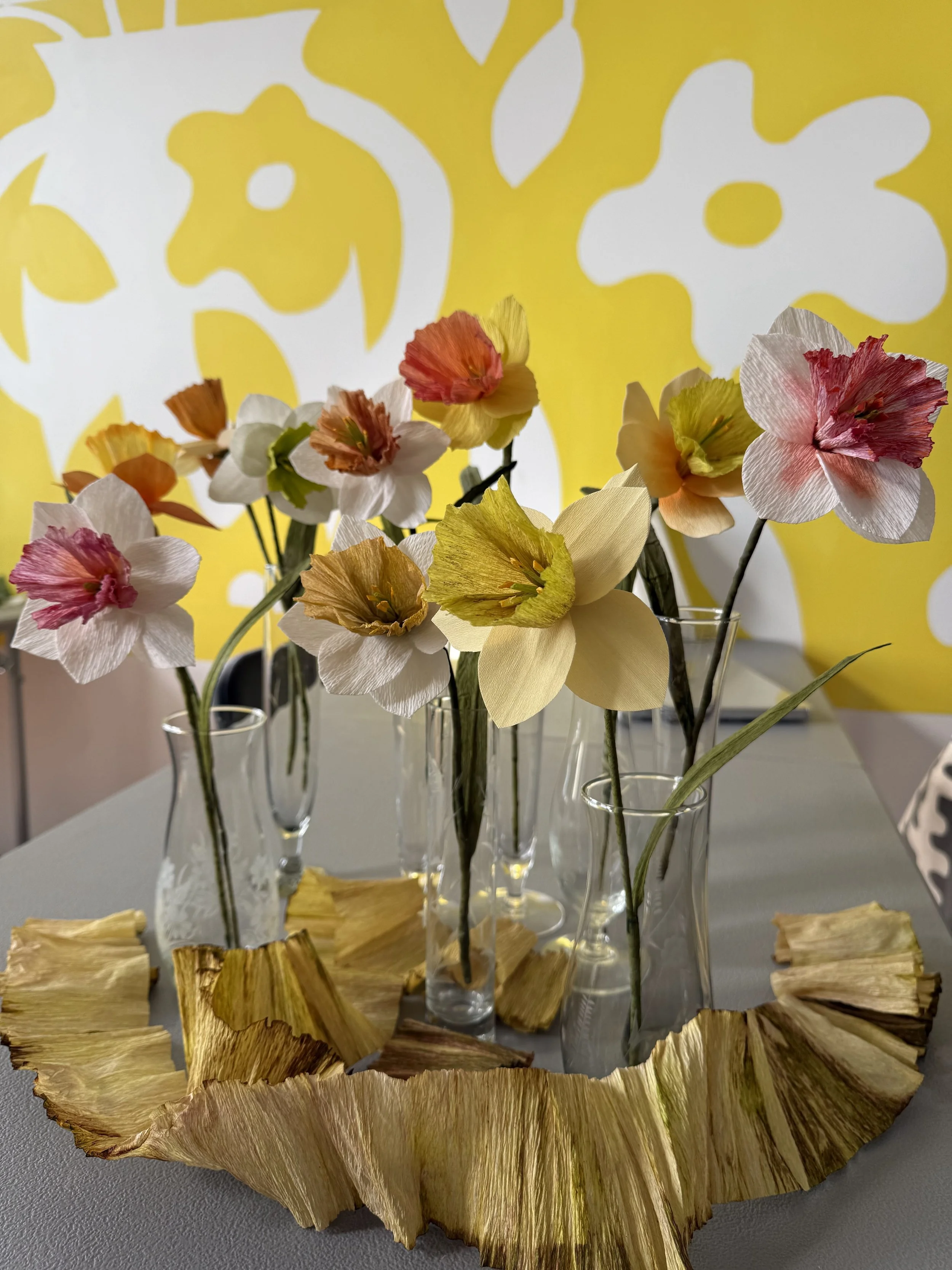 Paper Daffodil Class with Hand Dyed Papers