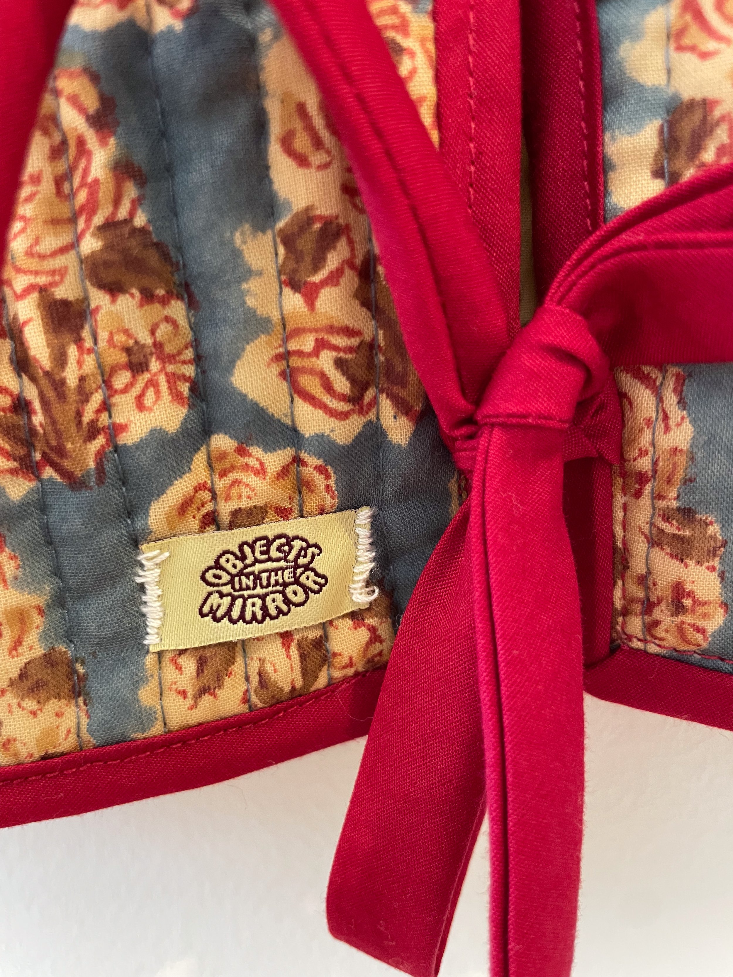 Detail of hand stitched label