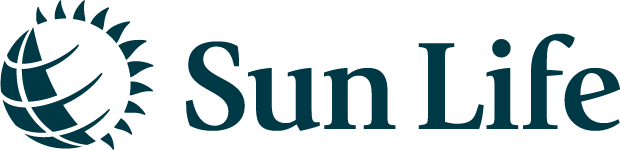 Sun Life logo featuring a stylized sun and globe icon alongside the company name.
