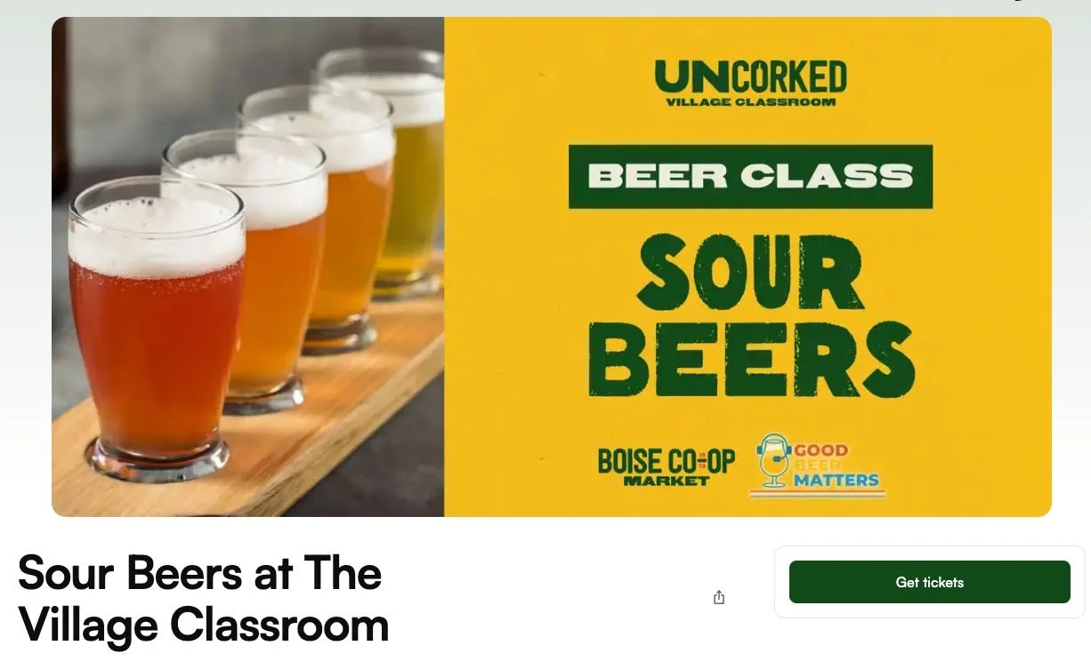 The heat of the Summer can be overwhelming and we need something refreshing.
 
I've got the perfect thing for you. 
 
Join us for the Sour Beer Class and better understand how to use one of our basic tastes to your advantage. 
Tuesday, Aug 19th, from