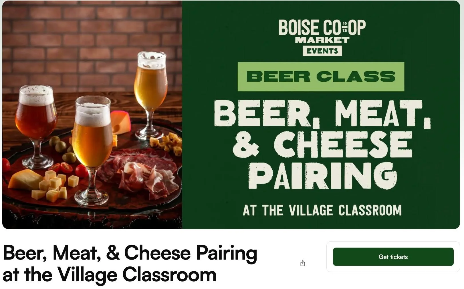 Join me and learn to pair beer, charcuterie, and cheese in time for the holidays. Then steal my playbook for your holiday parties. Ho-ho-ho!
 
Tues, Nov 4th from 6 - 8 pm at The Boise Co-Op on Eagle Rd.
 
Get your tickets here: Link in Bi
 
#boise #t