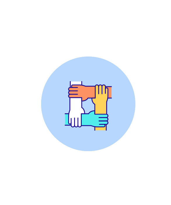 The icon symbol for ‘Equity and Social Justice”, a core value of The Woman's Opportunity Rehabilitation Center (WORC).