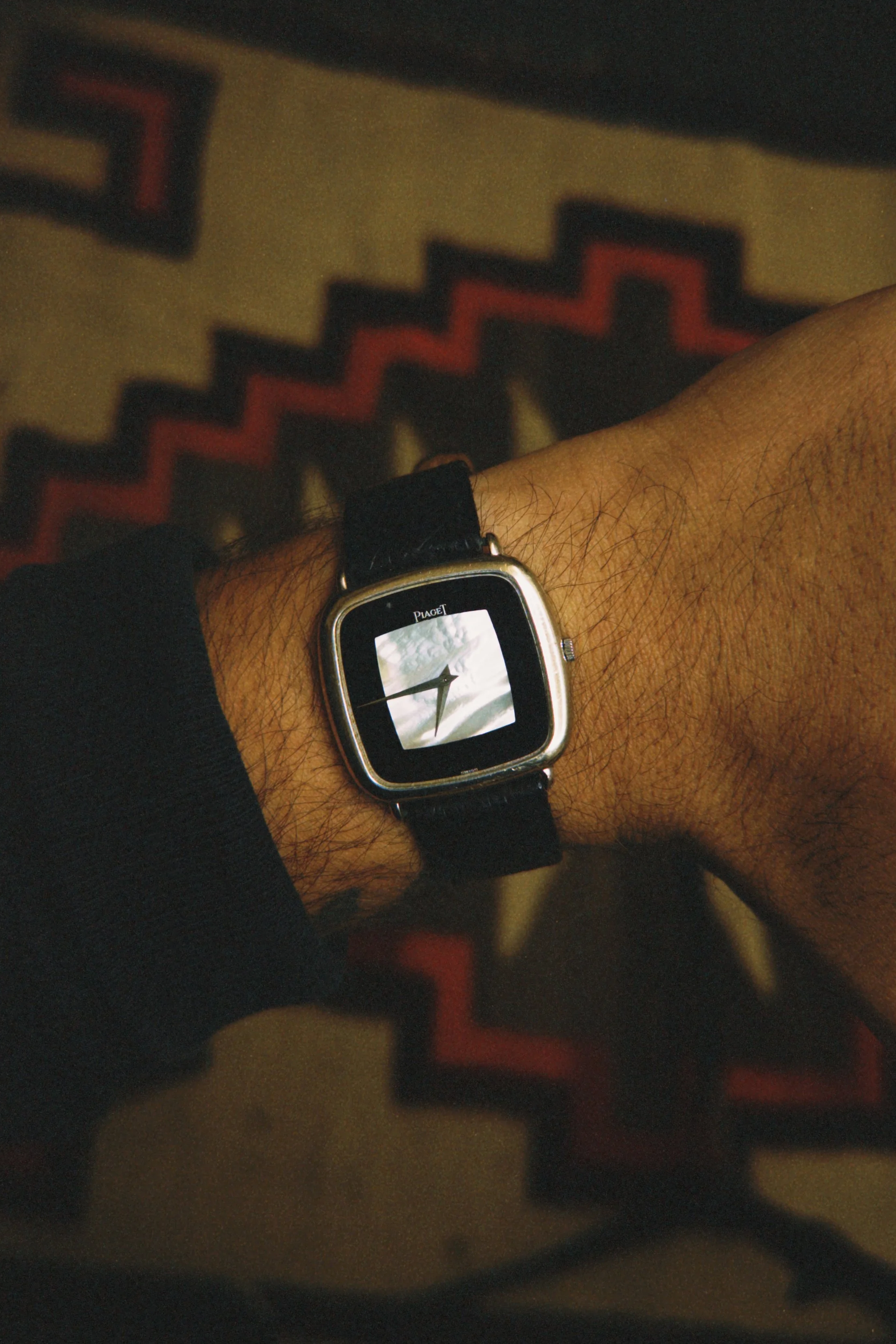 Vintage 18k White Gold Piaget Stone Dial