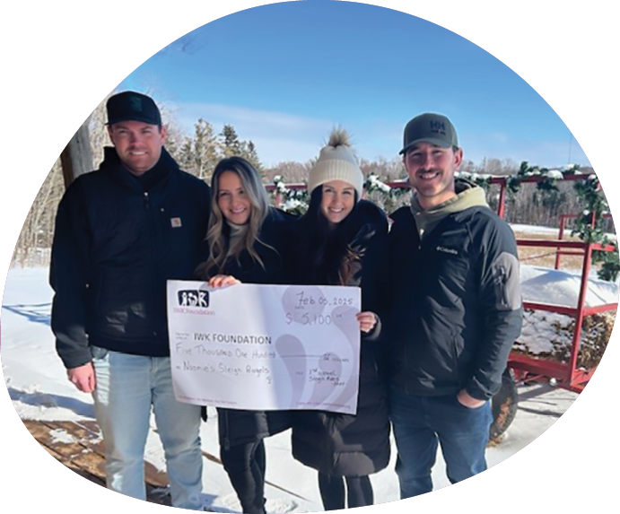 “Our wagon ride fundraiser for the
IWK is in memory of Naomie, who
passed peacefully at 3-months-old
in the arms of her loving parents,
Anyssa and Connor, at the IWK. During
her short time on earth, Naomie gave
us a lifetime of love. She touched
many