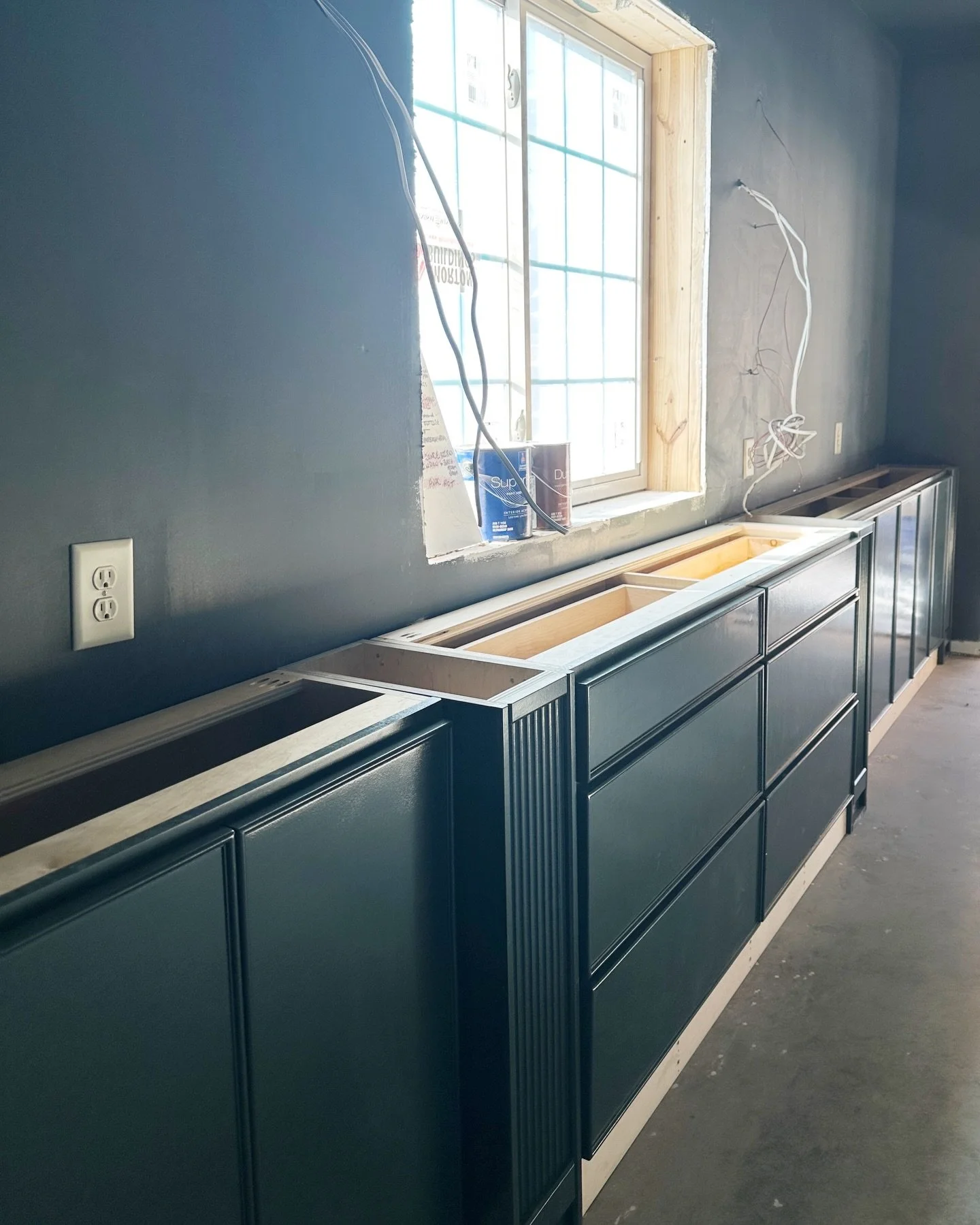 Whiskey Room is coming along nicely. Uppers coming soon.
.
.
Build by @birdiehillwoodworks 
Design by @kendallksimmons