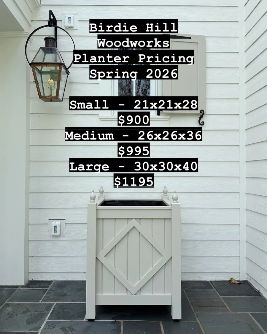 It&rsquo;s officially Planter Season. We&rsquo;re all dreaming about Spring and putting January behind us. 

All of our planters are custom made to order. We have 3 standard sizes, but can work with you on any custom dimensions or designs that you ma