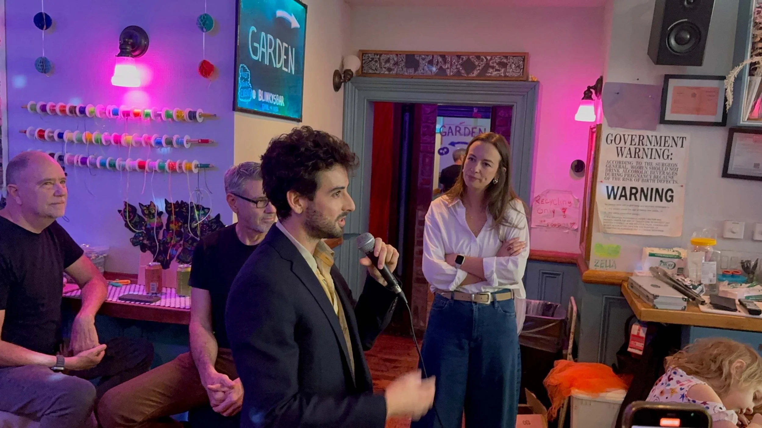 Carlos at the New York Premiere - Blinky's Bar