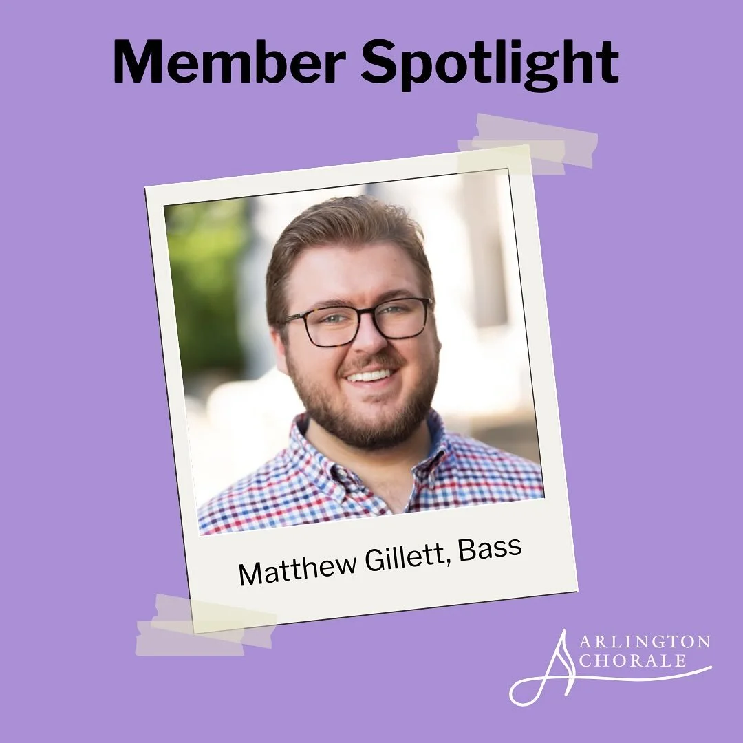 🌟 Member Spotlight: Matthew Gillett 🌟

Meet Matthew Gillett! He says, &ldquo;From a young age, I&rsquo;ve had a deep love for singing. I was fortunate to be part of both my high school and college choirs, where I made wonderful memories and lasting