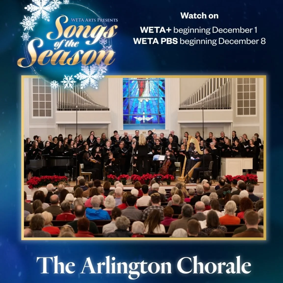 Starting today, @wetatvfm is offering viewers the opportunity to experience the excellence of the D.C.-area choral scene, all from the comfort of your living room! We are honored to be part of the 6th annual Songs of the Season presentation, an hour-