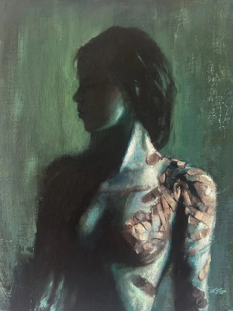 'Not All Pain is Visible', oil on linen panel, 11" x 14",  Private Collection