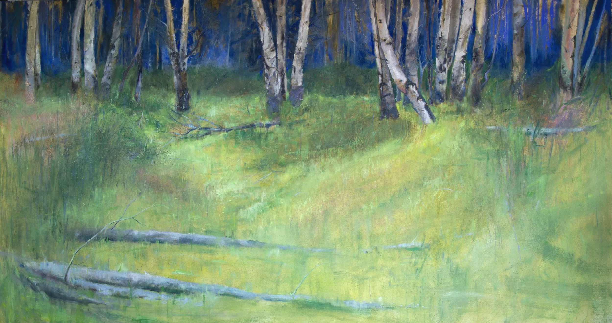 'Refuge', oil on canvas, 84" x 38", Private Collection. 