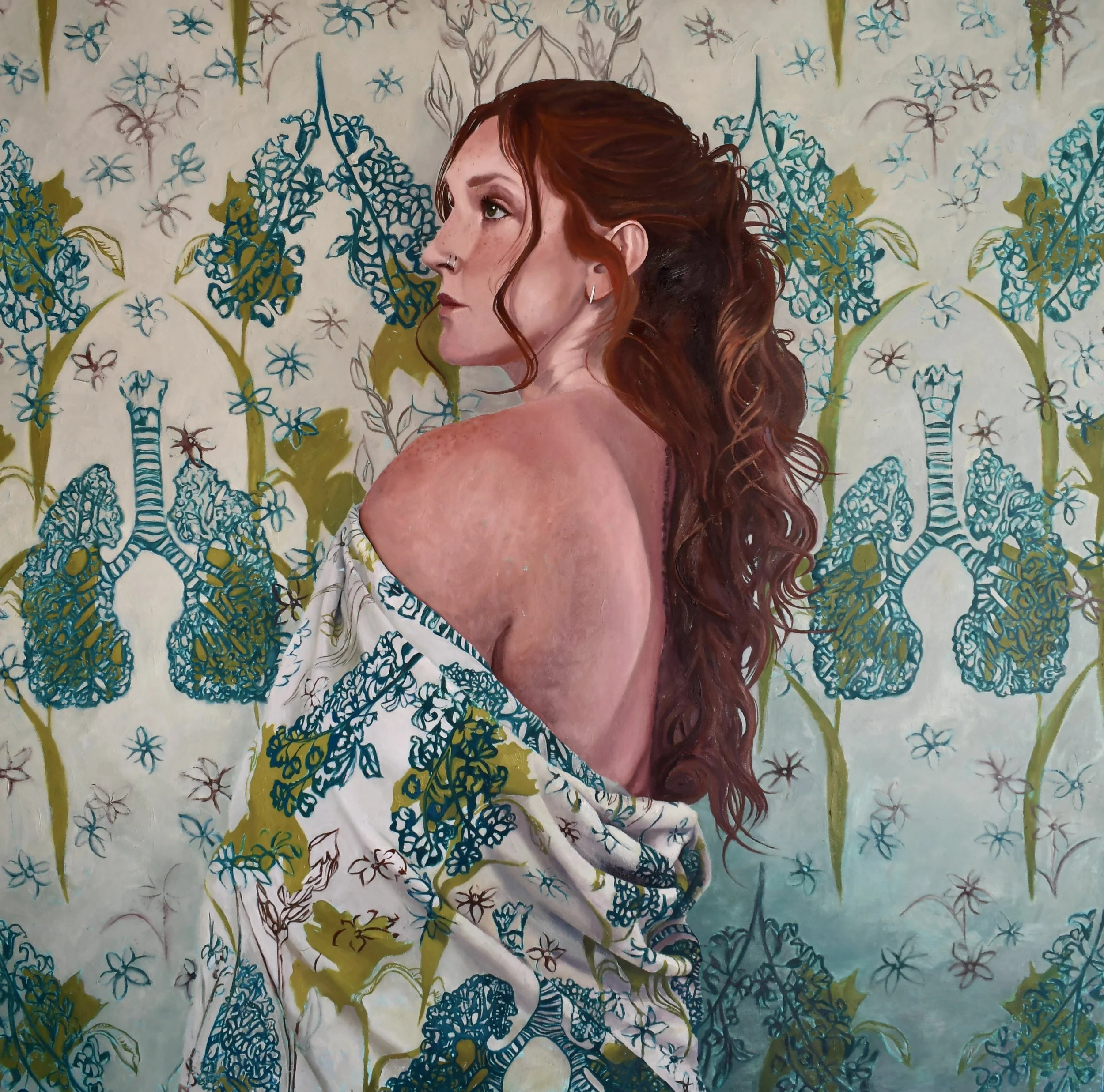 'Exhale', Oil on canvas, 36" x 36", Private Collection.