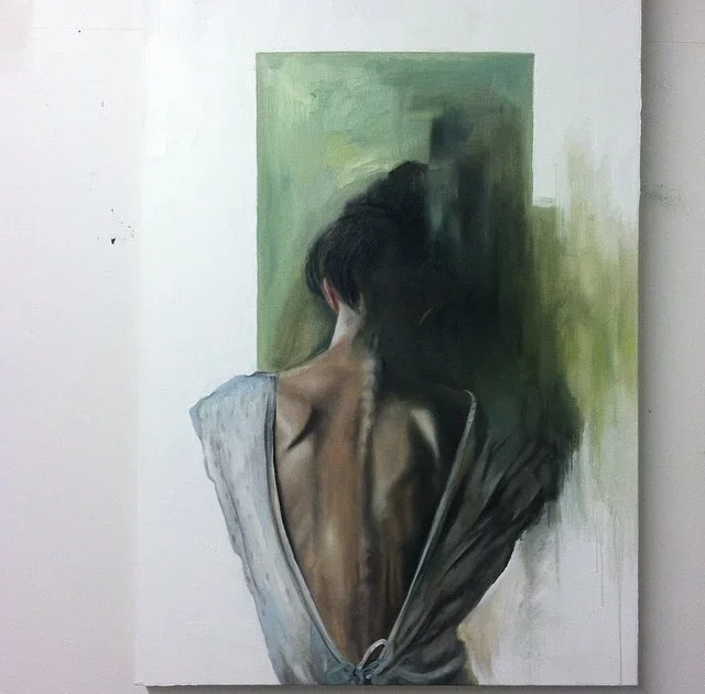 'Mend', Oil on canvas, 24" x 36", Private Collection.