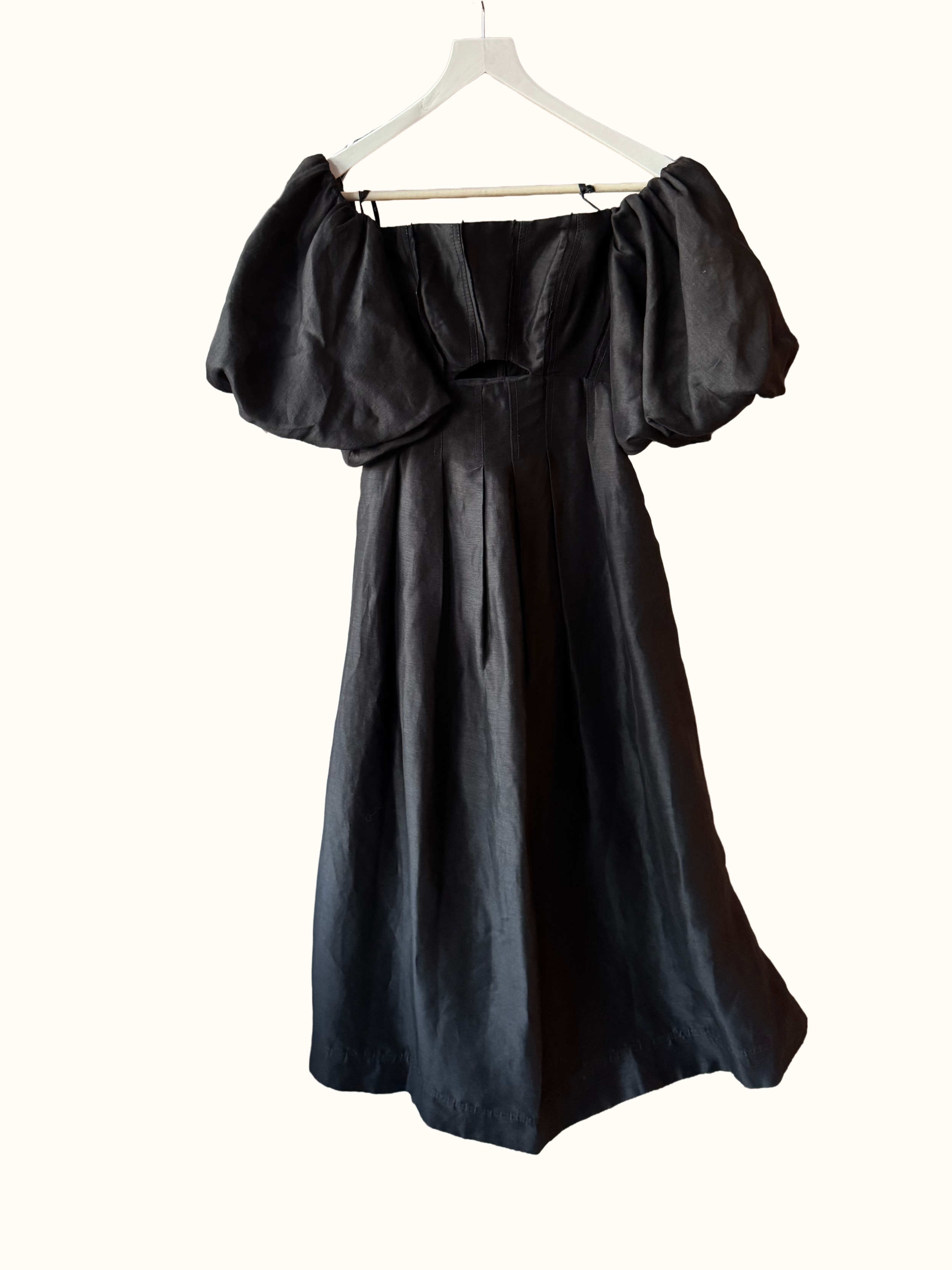 Aje | Eugenie Off-the-Shoulder Puff Sleeve Dress (S)