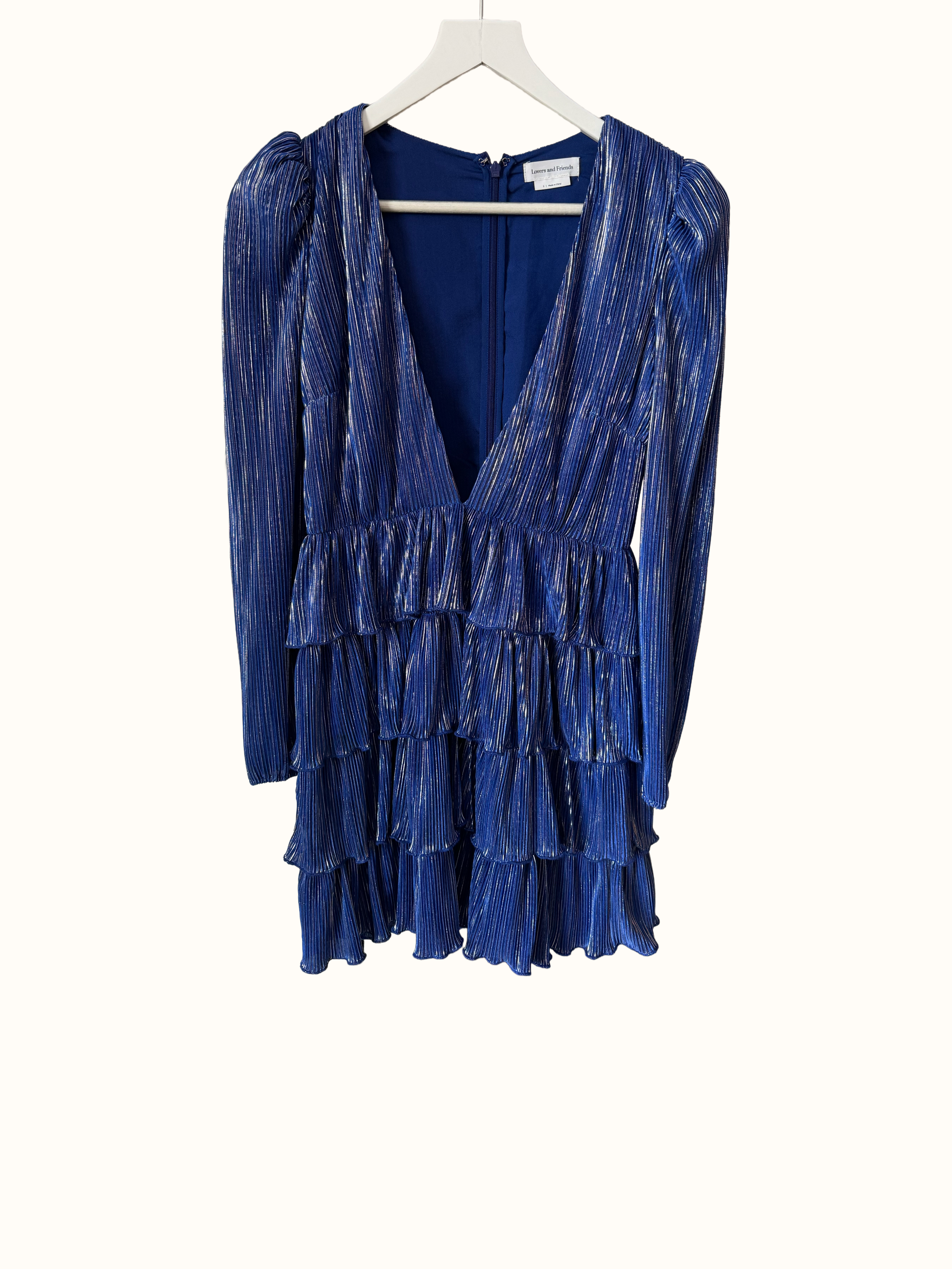 Lovers & Friends | Mini Blue Ruffle Dress (S)