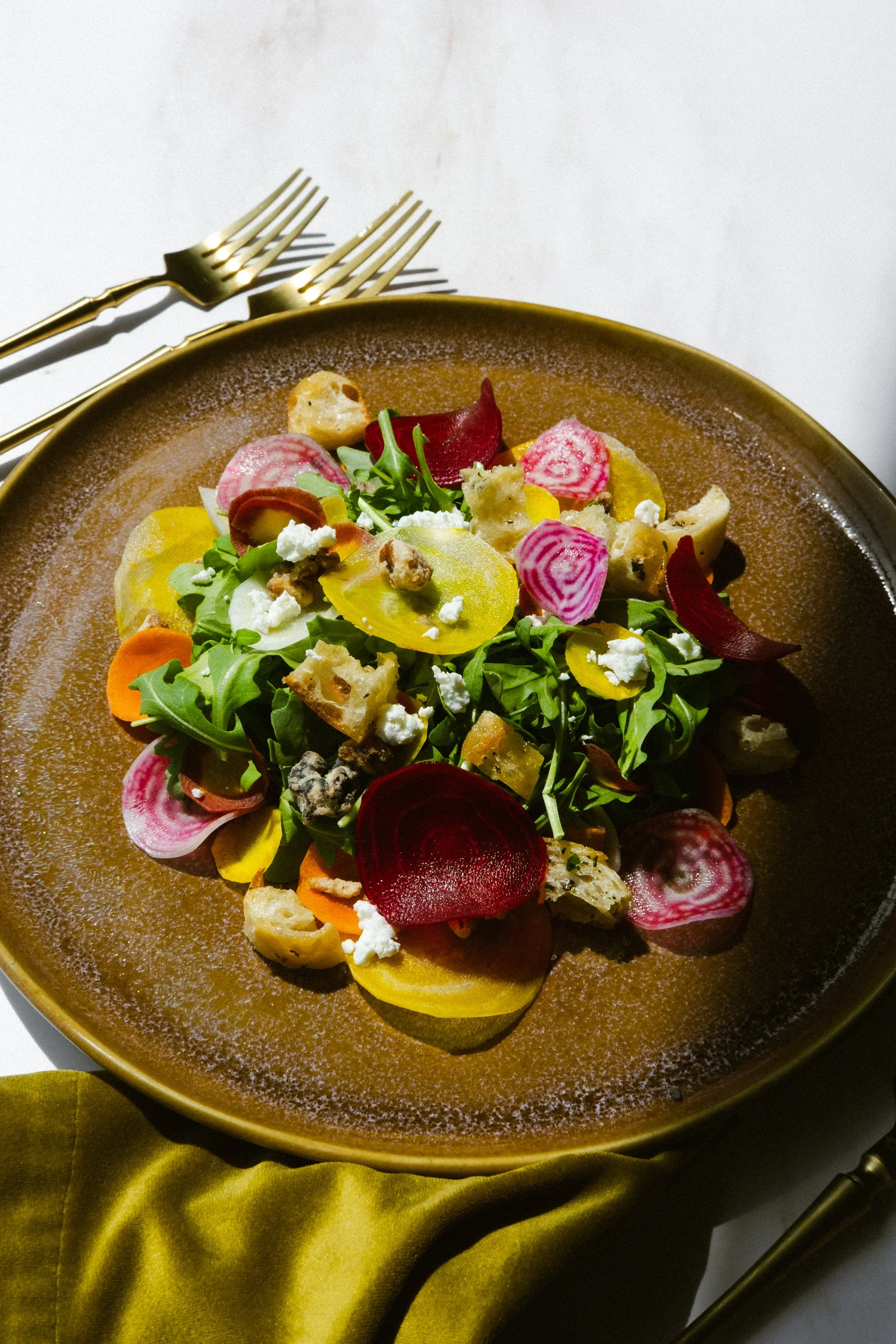 Plated salad