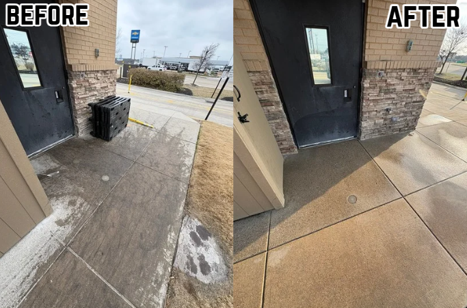 Amazing pressure washing for local Chick-Fil-A in Hudson Oaks, TX