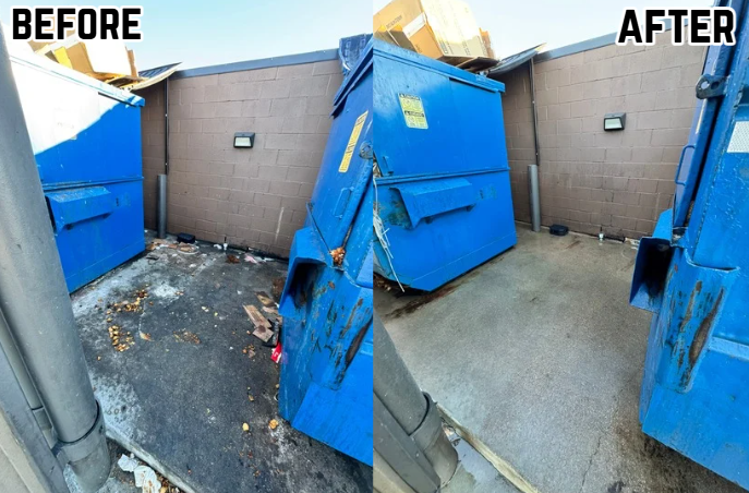 The best dumpster pad pressure washing in Parker County