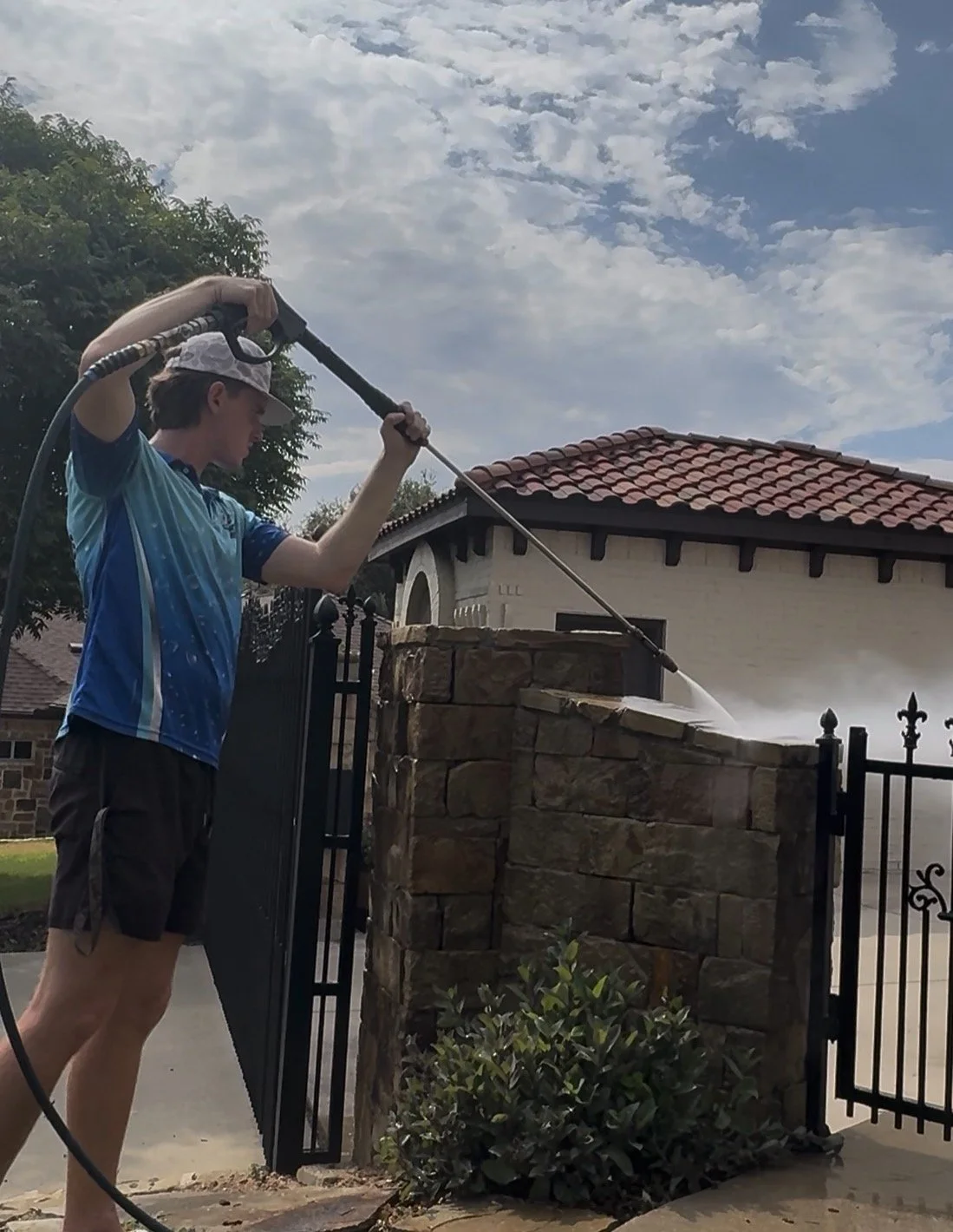 Stone pressure washing in Benbrook TX