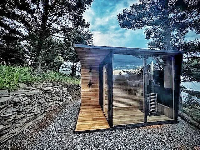 A sauna at the retreat center.