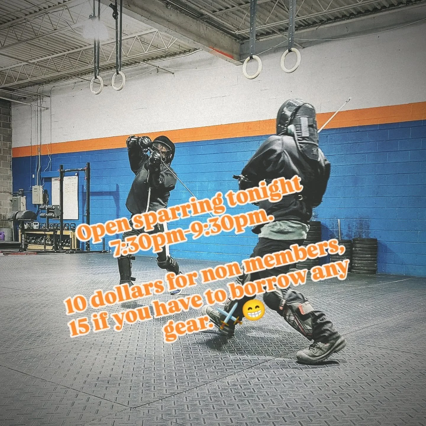 Sign up on our website!! 👏🏻⚔️ Link in bio!

Open sparring for members and non members. Every Wednesday! 

.
.
.
.

#HEMA #historicaleuropeanmartialarts #historcalfencingcommunity #historicalfencing #longsword #rapier #sparring #cleveland #thisiscle
