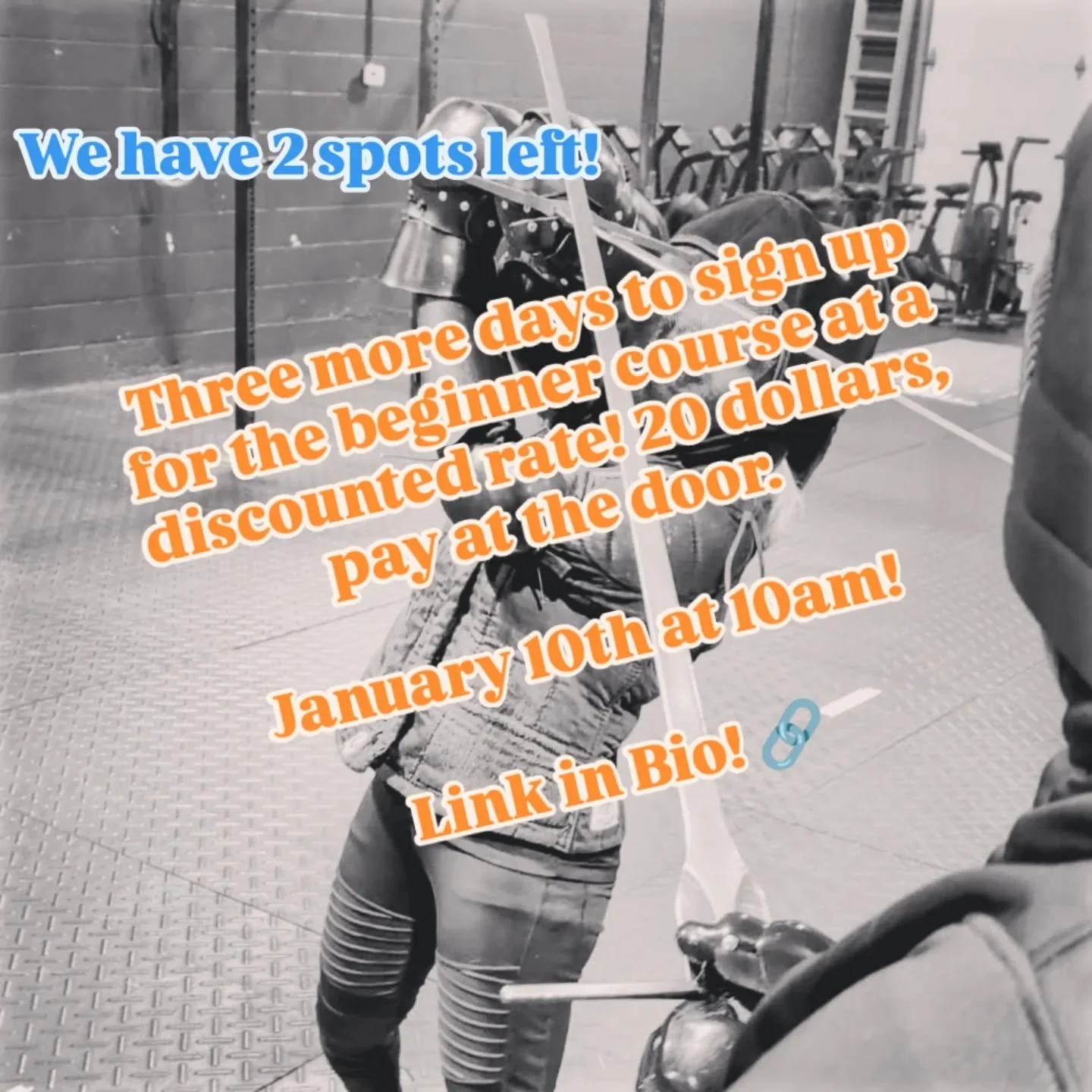 Two weeks left to sign up for our Intro to HEMA Longsword Class! January 10th at 10am. Link is in our bio! 

Looking to increase your fitness and learn a new skill? Maybe make some new friends? Check us out! Sword classes are a great way to build com