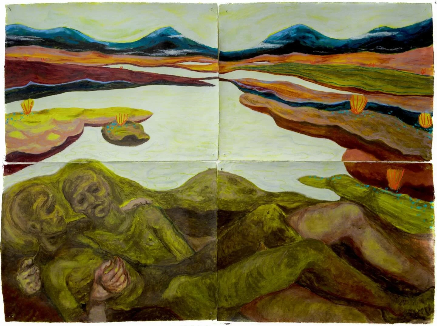 Carbon dating
Oil on paper. 153x 115cm