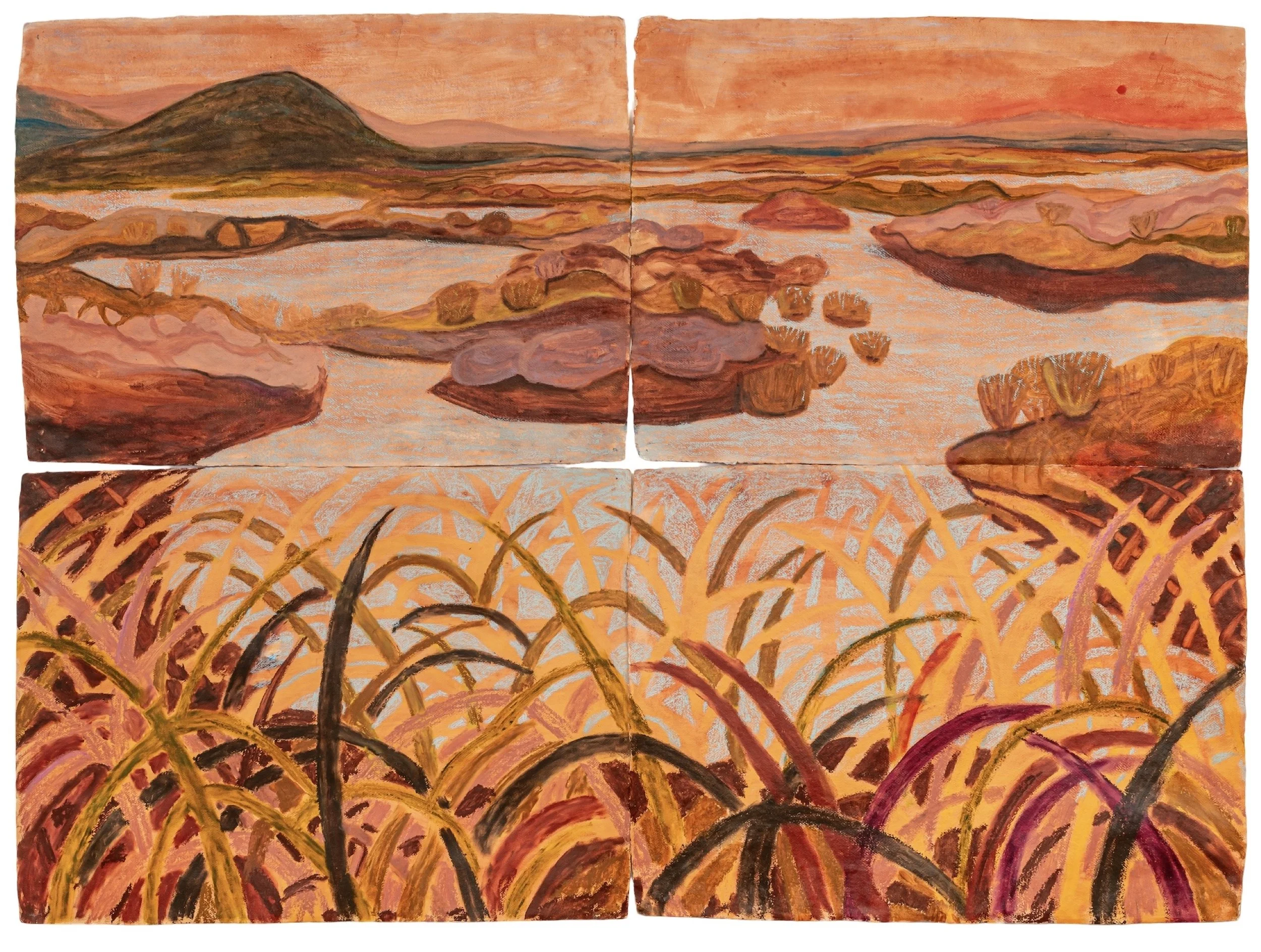 'Holding Water'. Oil and soft pastel. 153x115cm. 2024.