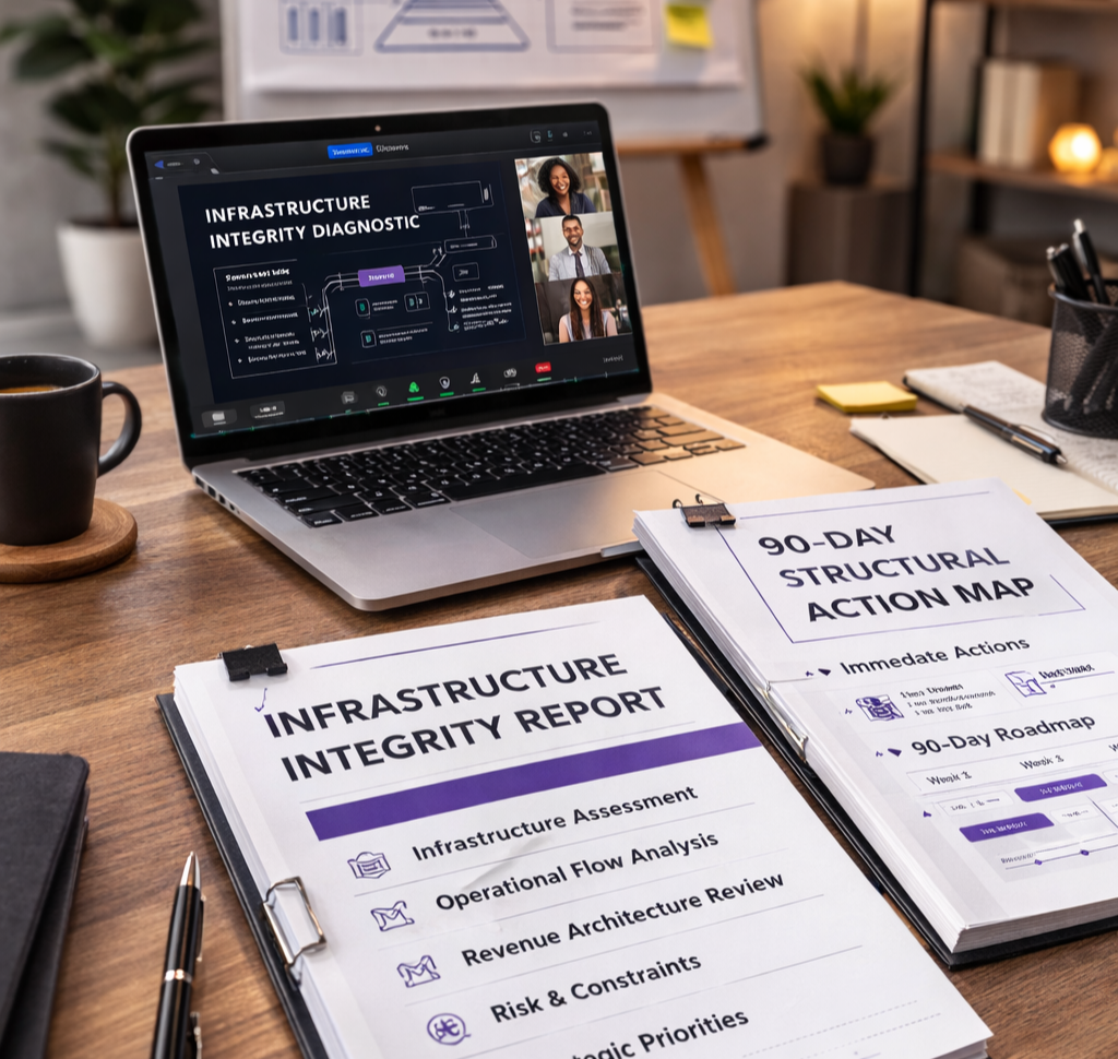 Infrastructure Integrity Diagnostic — a focused session that reveals what’s working, what’s missing, and what to build next.