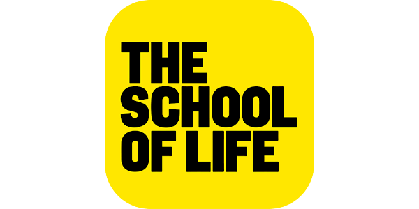 Yellow app icon with black bold text that says "The School of Life."
