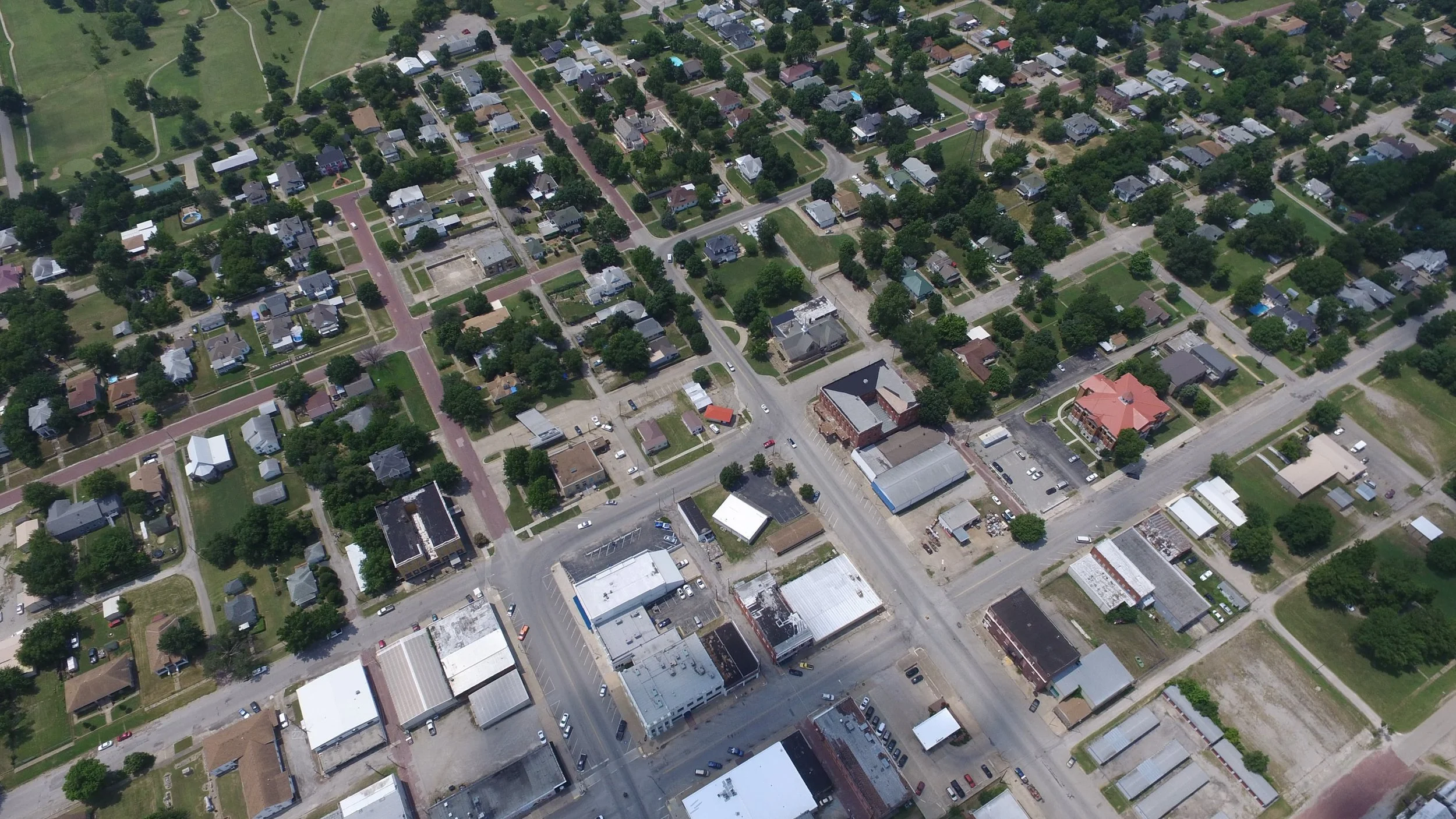 NCF - Nowata Community Foundation - Nowata Oklahoma Downtown Aerial