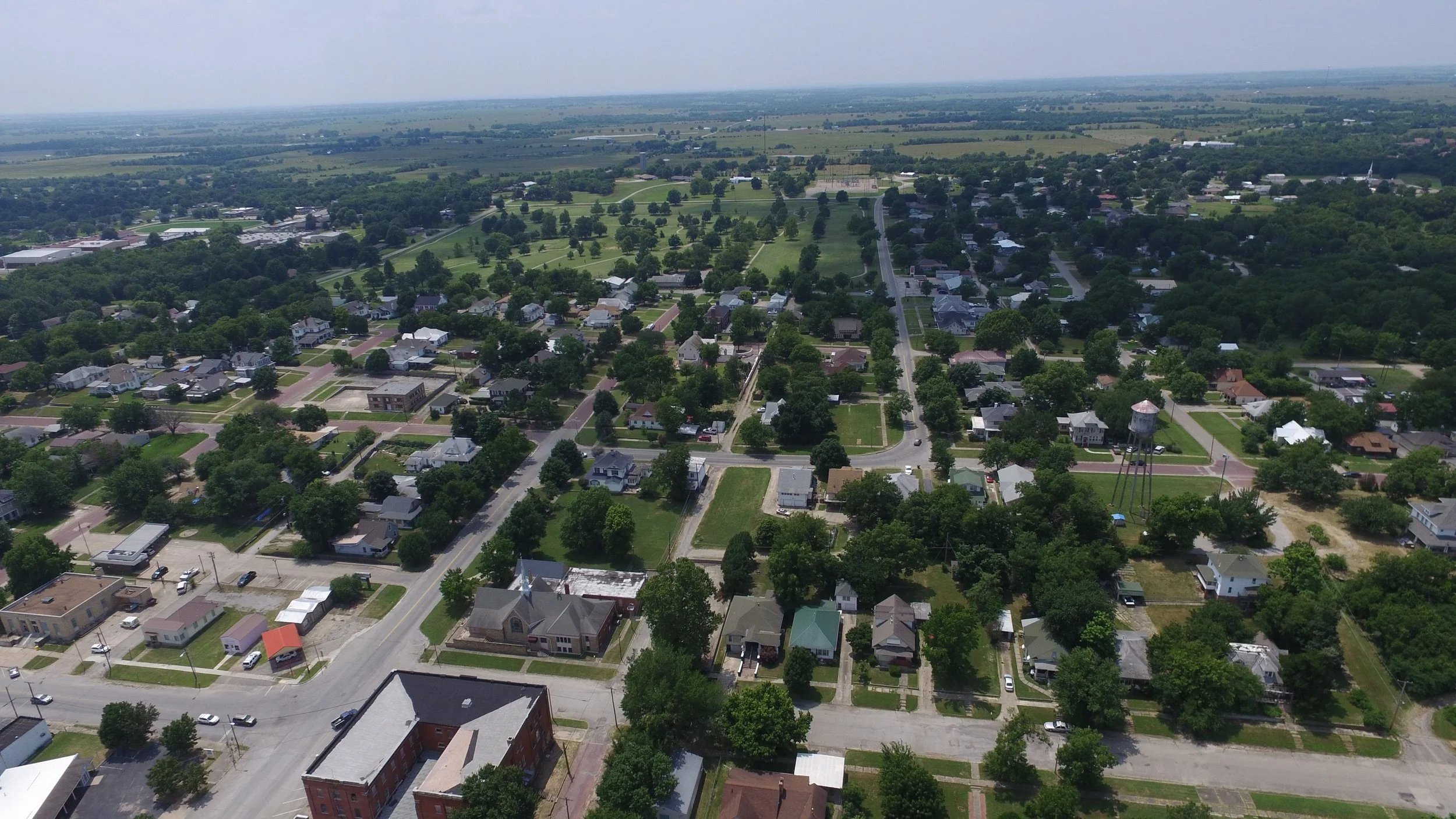 NCF - Nowata Community Foundation - Nowata Oklahoma Downtown Aerial