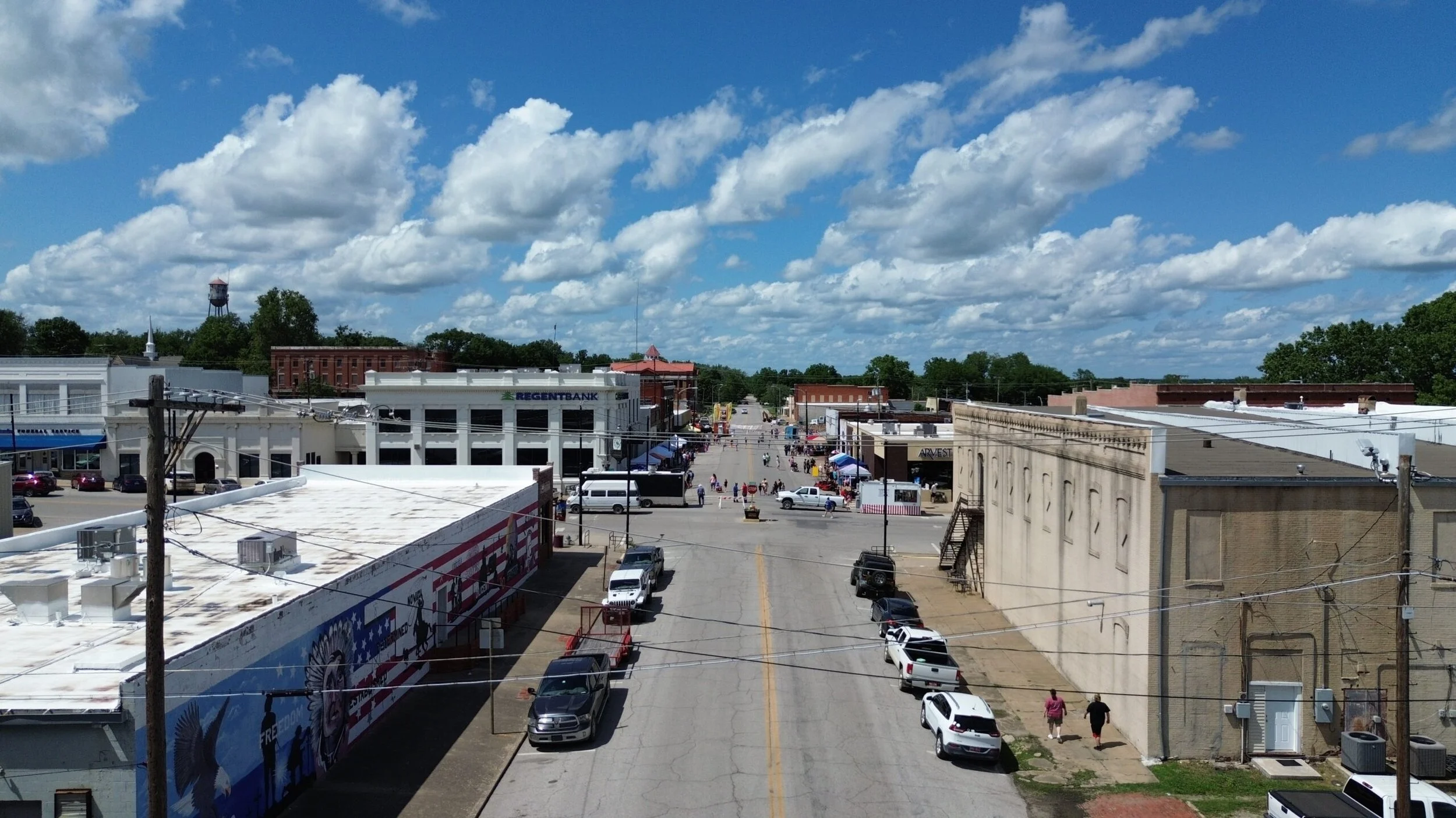 NCF - Nowata Community Foundation - Nowata Oklahoma Downtown Aerial