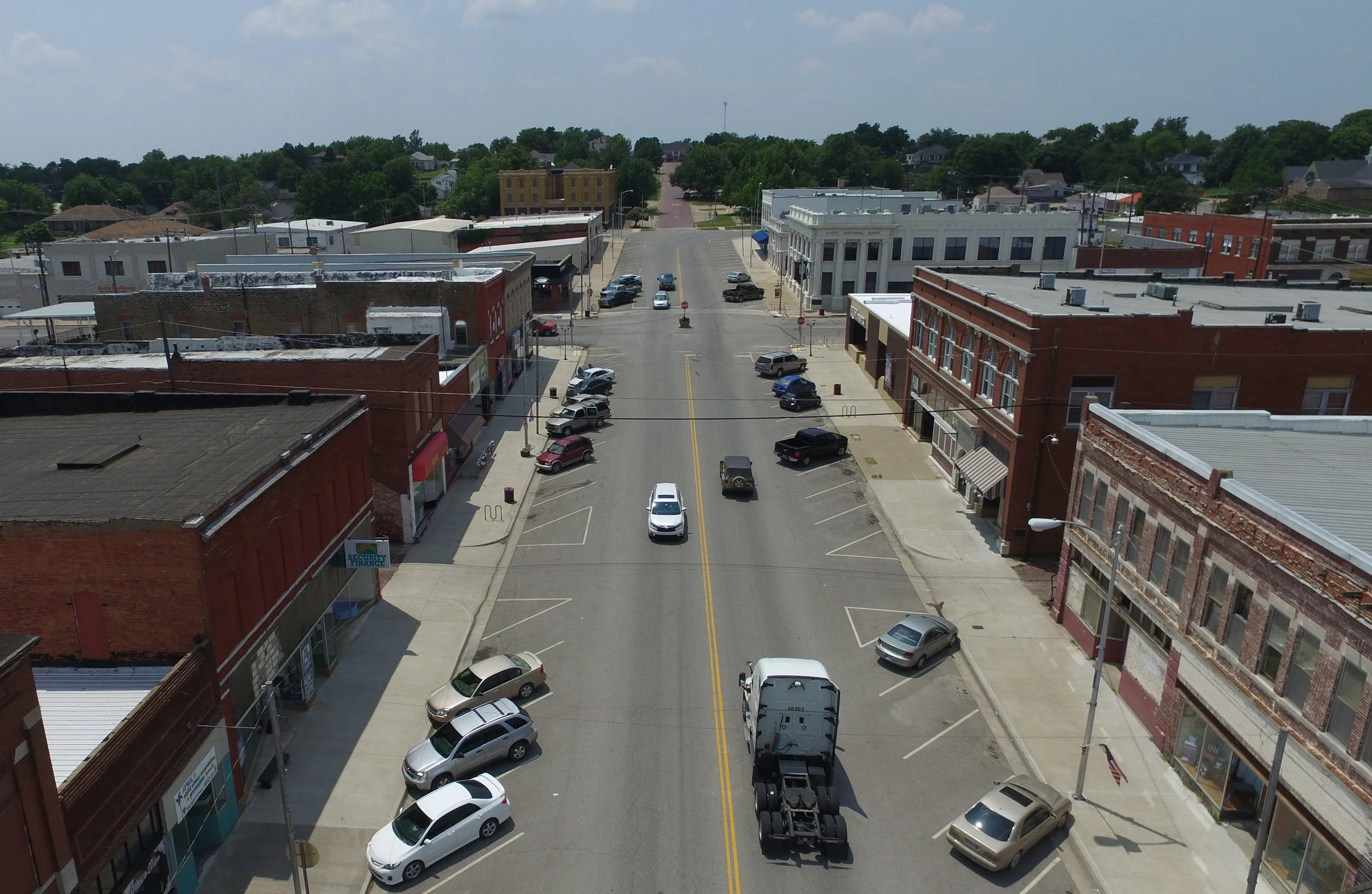 NCF - Nowata Community Foundation - Nowata Oklahoma Downtown Aerial