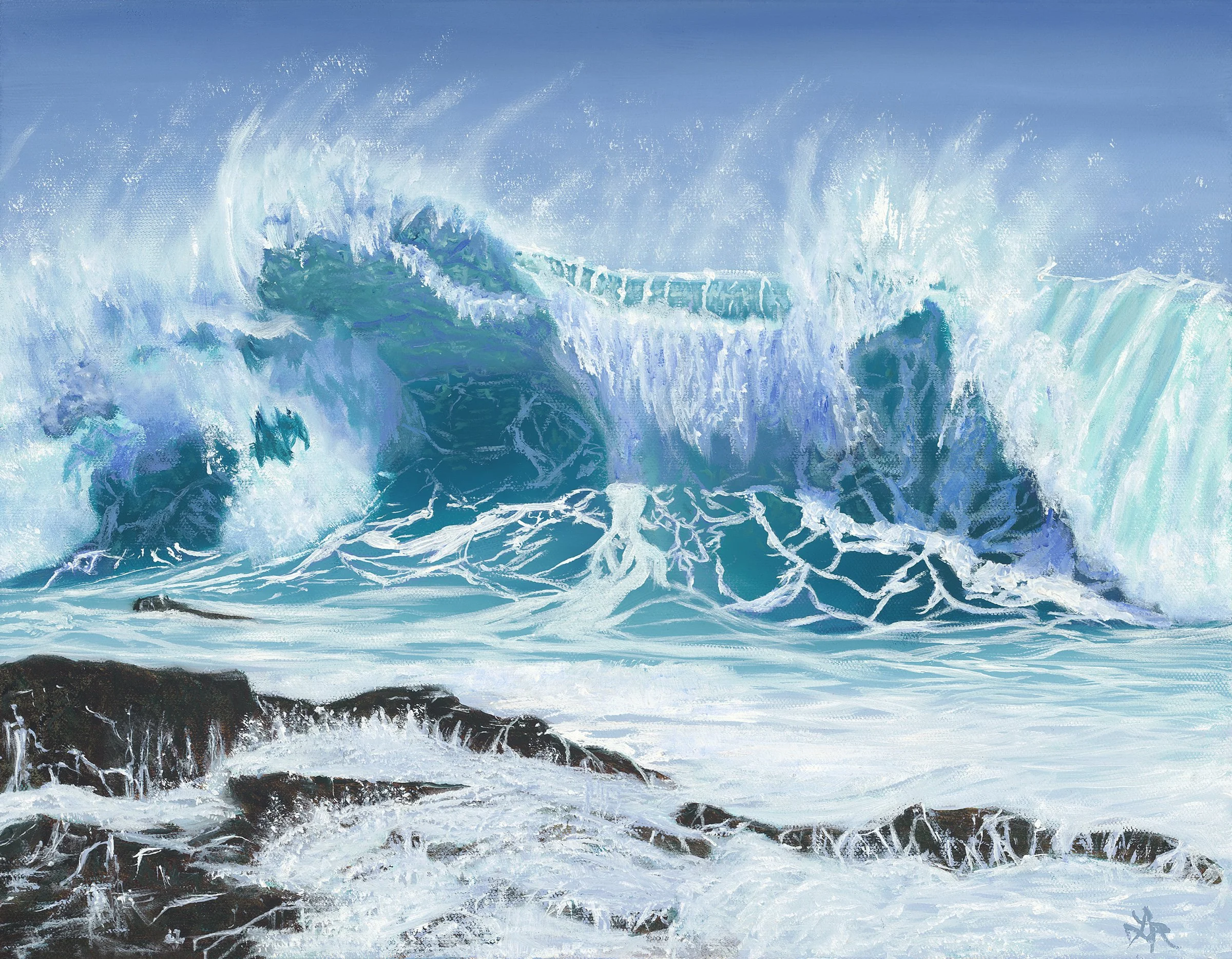Wave Painting, Small Painting, Coastal Art, Beach painting, Ocean Art, Monterey Bay Art Original Oil Painting