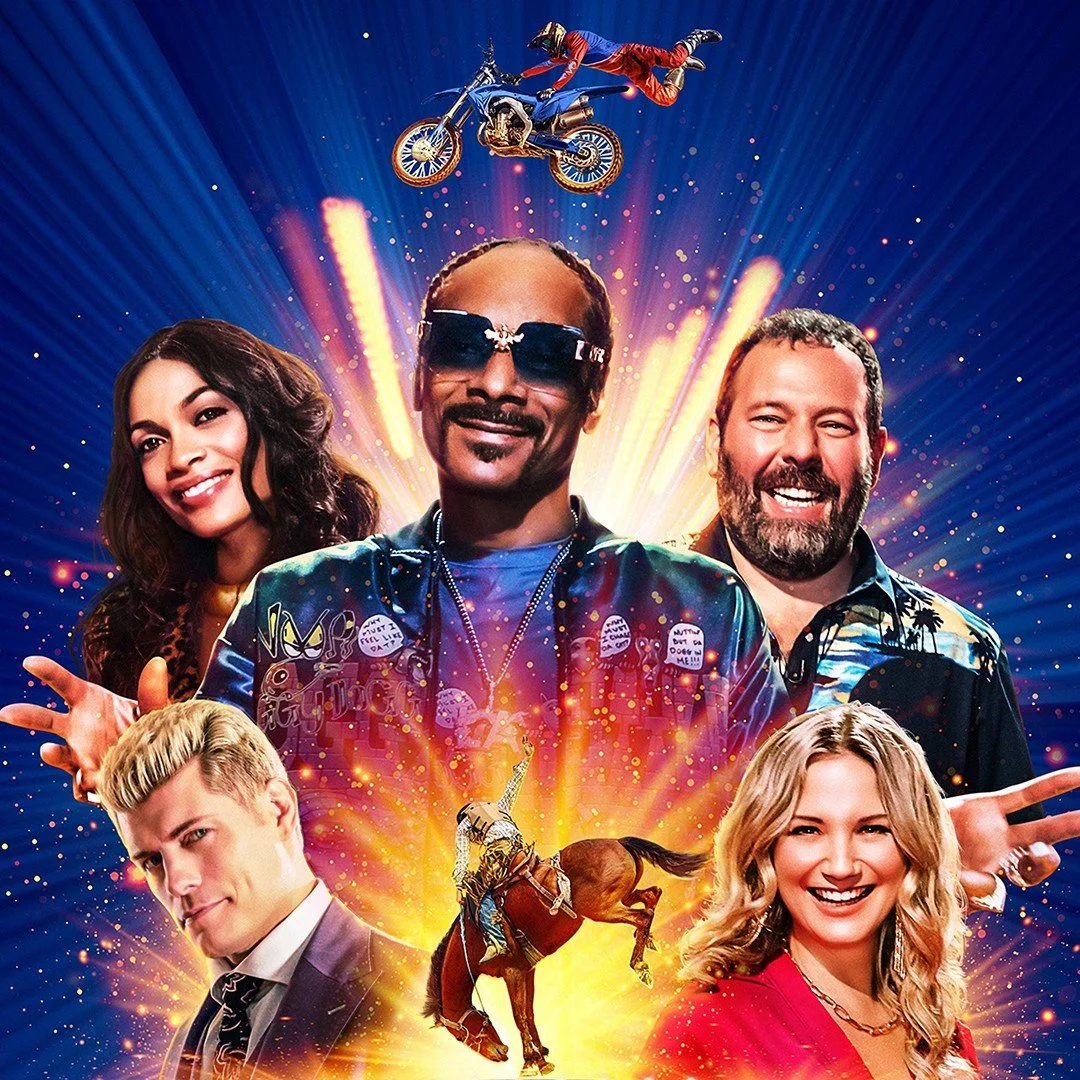 Go-Big Show
GO-BIG SHOW is an extreme talent competition starring celebrity judges Snoop Dogg, Rosario Dawson, Jennifer Nettles and “The American Nightmare” Cody, and hosted by popular comedian Bert Kreischer.
Supersized talents are showcased on a