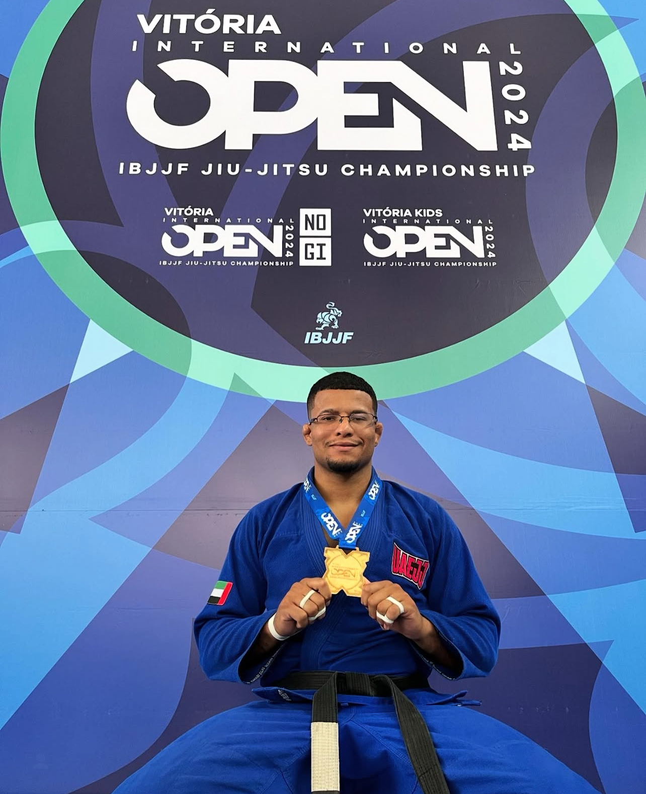 Pablo campos winning gold at the Vitoria Open in brazil