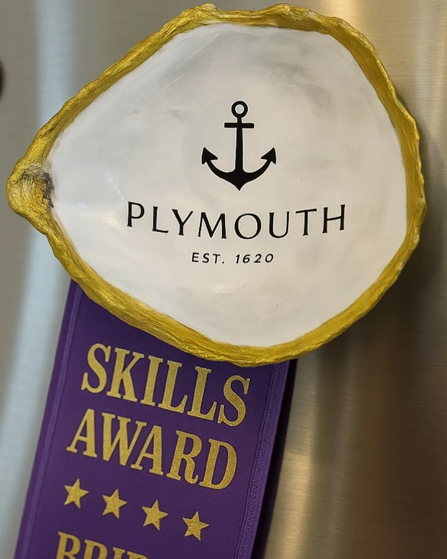 Add a little coastal charm to your fridge!

Our handcrafted oyster shell magnets are made with sustainably sourced New England shells and designed to reflect the unique spirit of your town. Each one is cleaned, prepped, and created by hand&mdash;no t