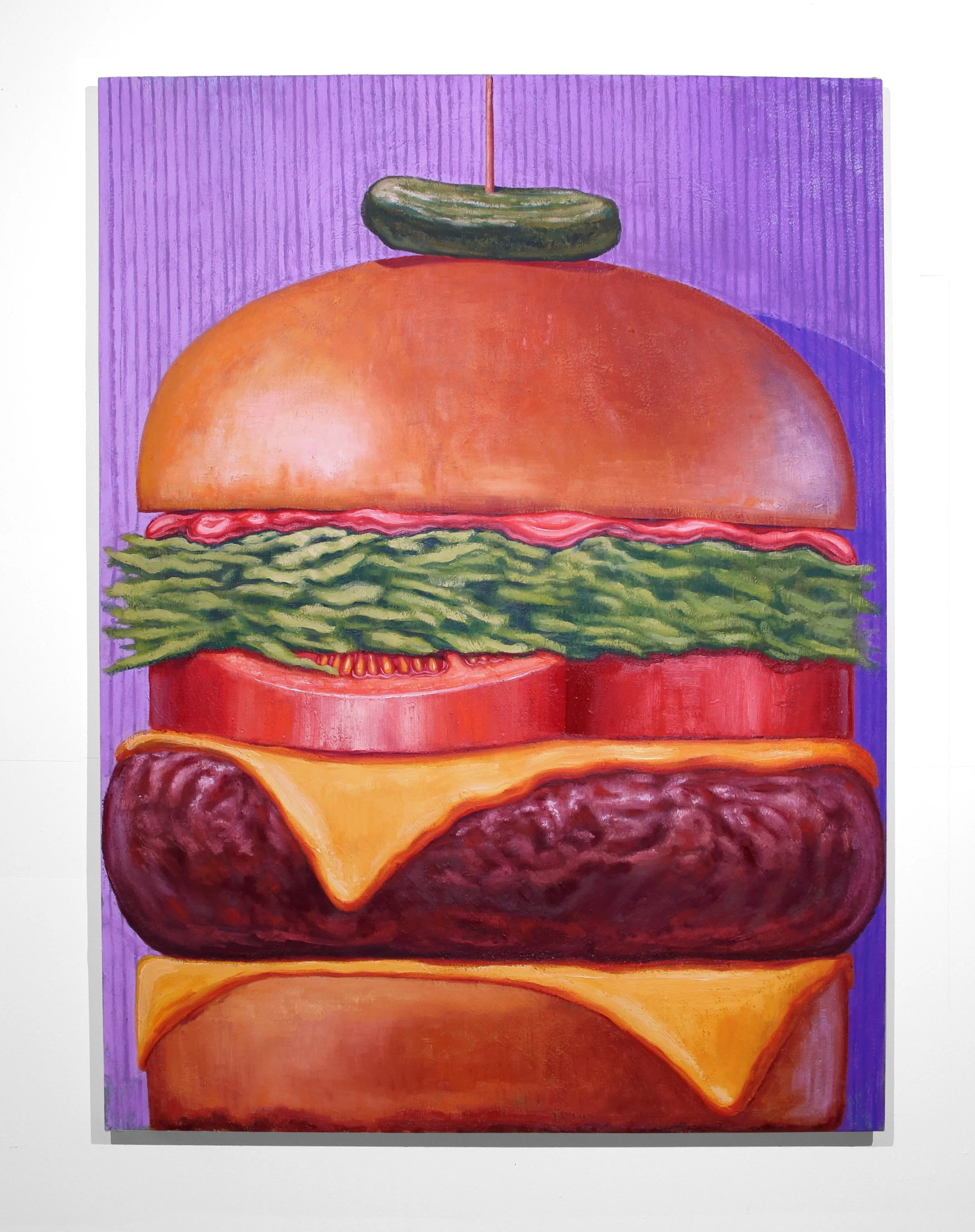Cheeseburger, 36x48", Oil on Canvas