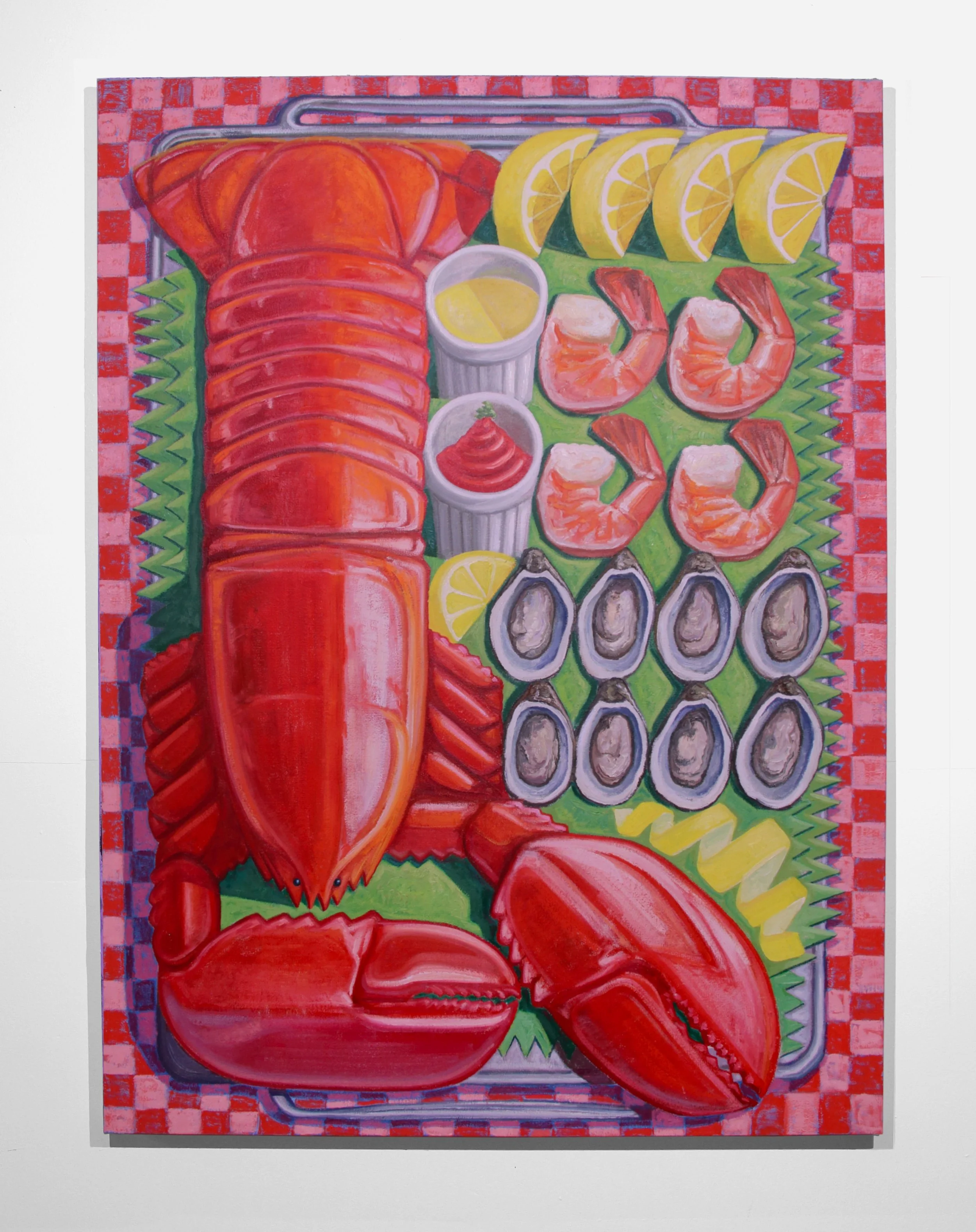 Lobster Platter, 36x48", Oil on Canvas