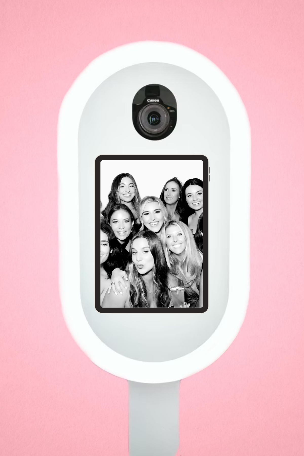 Photo booth with on-site prints for weddings and parties in Houston, TX